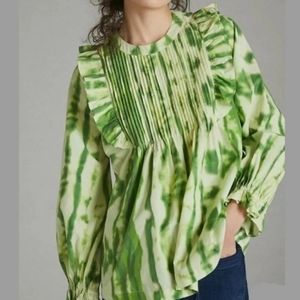 Samant Chauhan Anthropologie Tie Dye Blouse, XL